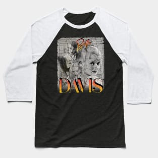 Bette Davis On Newspaper Baseball T-Shirt